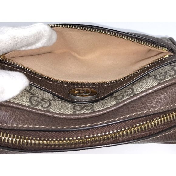 GUCCI Ophidia Shoulder Bag in GG Supreme Leather Beige Brown - Picture 8 of 10